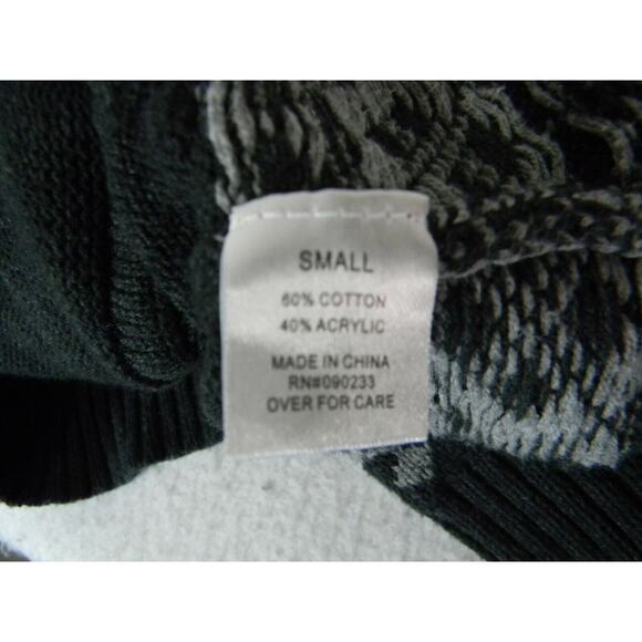 On The Byas cardigan Sweater men's small grey snowflake FairIsle - Picture 10 of 10